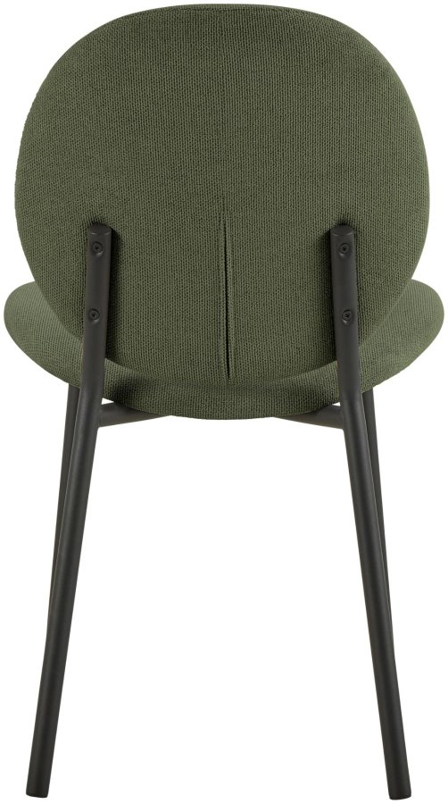 ACT NORDIC Cliff spisebordsstol, Caso stof skovgrn 162, Stel mat sort ru pulverlakeret stl med lynls, kasse 2 stk, kasse 3 af 3