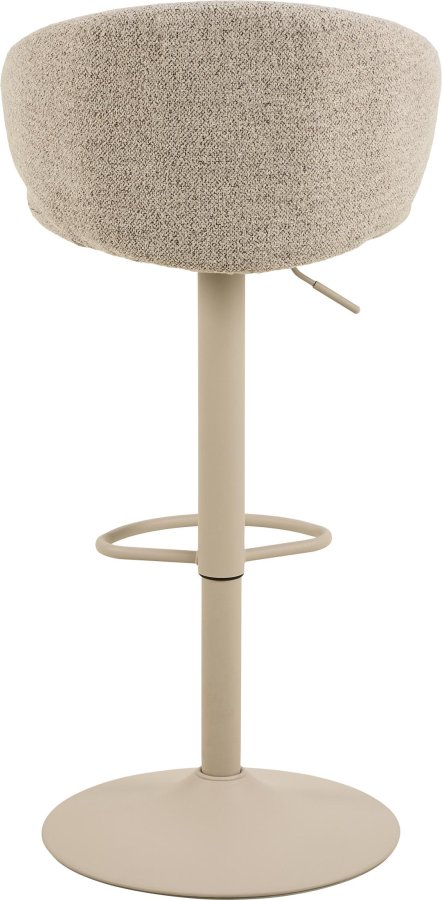ACT NORDIC Ella barstol, Monza stof beige 60, trompet Stel gr ru pulverlakeret stl med drejefunktion, fodsttte, gaspatron og hndtag, kasse 2 stk