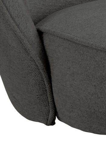 ACT NORDIC Carlton spisebordsstol, Apia stof mrkegr 458, 4-stjernet Stel mat sort ru pulverlakeret stl med drejefunktion og posefjedre, kasse 2 stk