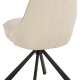 ACT NORDIC Carlton spisebordsstol, Apia stof beige 453, 4-stjernet Stel mat sort ru pulverlakeret stl med drejefunktion og posefjedre, kasse 2 stk
