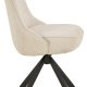 ACT NORDIC Carlton spisebordsstol, Apia stof beige 453, 4-stjernet Stel mat sort ru pulverlakeret stl med drejefunktion og posefjedre, kasse 2 stk