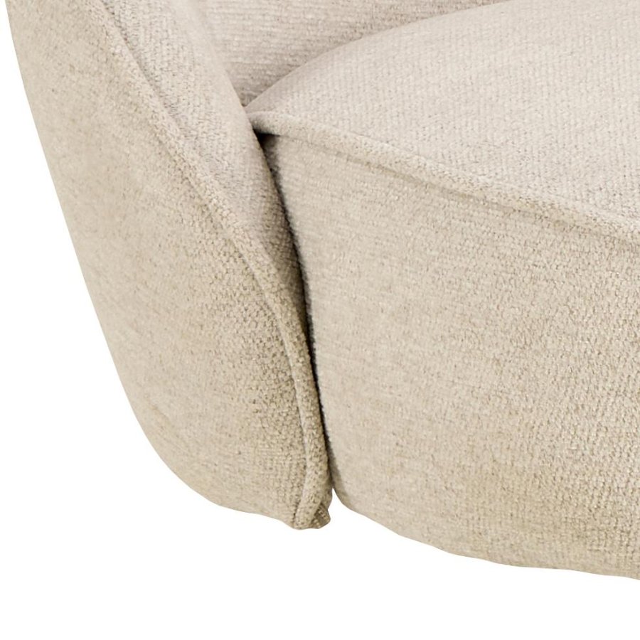 ACT NORDIC Carlton spisebordsstol, Apia stof beige 453, 4-stjernet Stel mat sort ru pulverlakeret stl med drejefunktion og posefjedre, kasse 2 stk