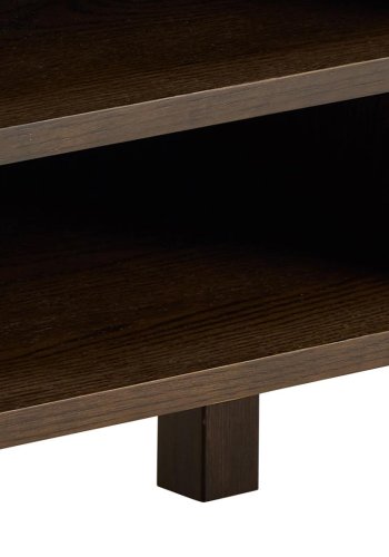 ACT NORDIC Southampton TV bord, Top creme poleret keramik, Ramme, 2 Dr, Hylde og Stel rg NC lak egefiner med organisk kant og bent rum, 120x40x45 cm