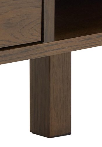 ACT NORDIC Southampton rektangulr sofabord, Top creme poleret keramik, Skuffe og Stel rg NC lak egefiner med organisk kant, skjult opbevaring og bent rum, 130x70x45 cm