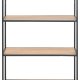 ACT NORDIC Seaford reol, m. 3 hylder - natur vild eg papir og sort metal