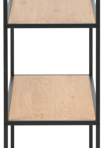 ACT NORDIC Seaford reol, m. 3 hylder - natur vild eg papir og sort metal