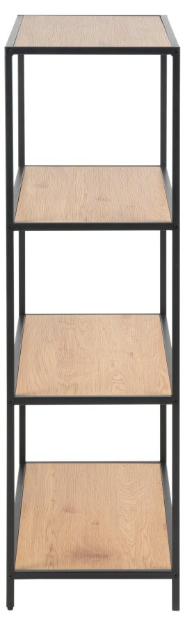 ACT NORDIC Seaford reol, m. 3 hylder - natur vild eg papir og sort metal