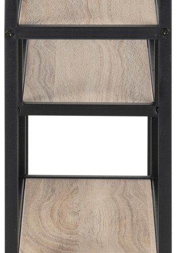 ACT NORDIC Seaford vghylde, m. 3 hylder - natur sonoma papir eg og sort metal (91x75)