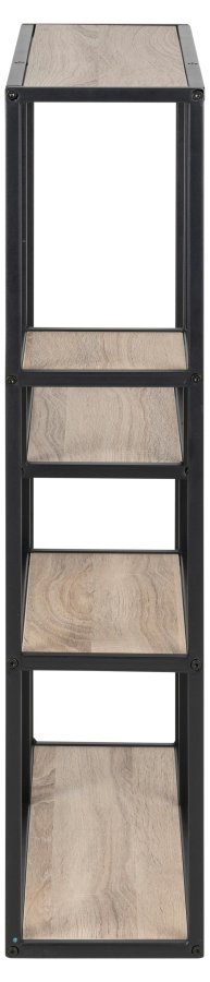ACT NORDIC Seaford vghylde, m. 3 hylder - natur sonoma papir eg og sort metal (91x75)
