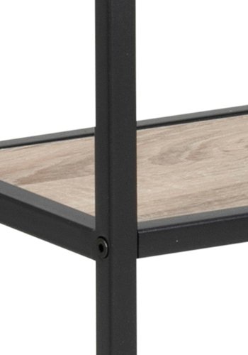 ACT NORDIC Seaford vghylde, m. 3 hylder - natur sonoma papir eg og sort metal (91x75)