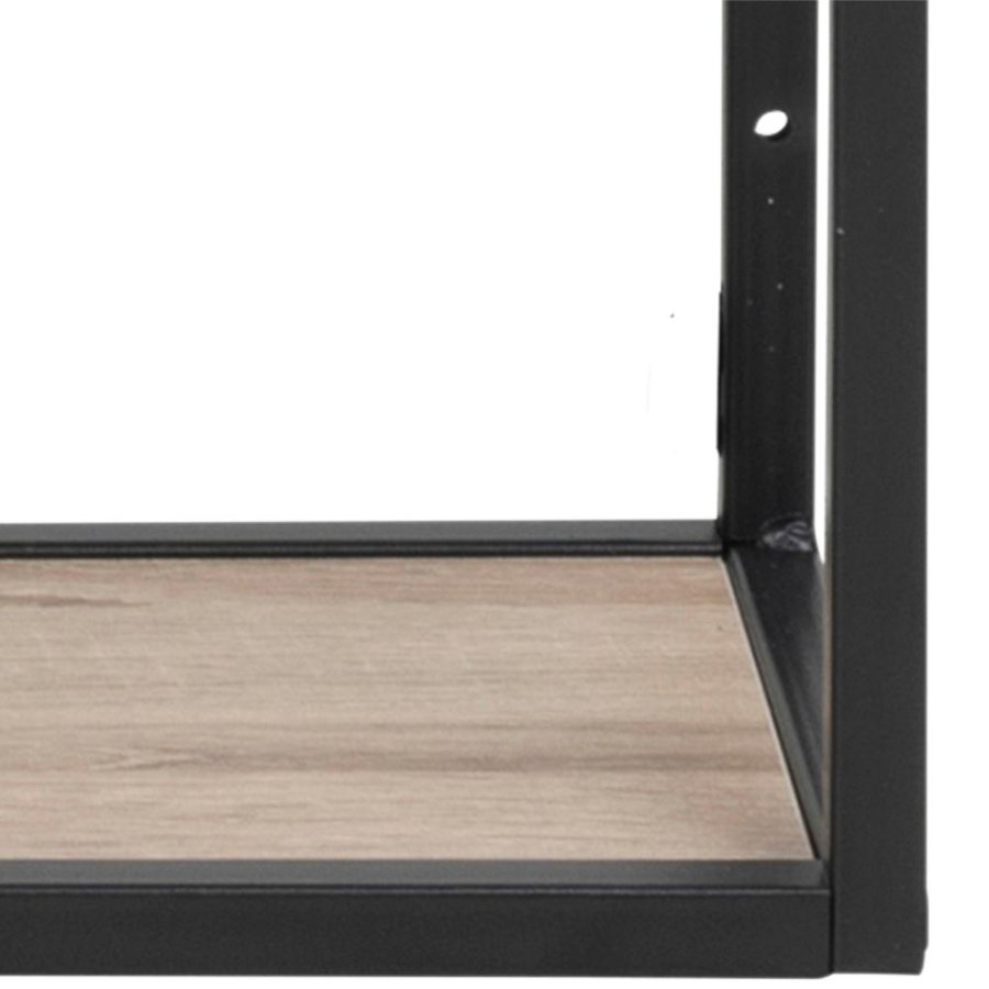 ACT NORDIC Seaford vghylde, m. 3 hylder - natur sonoma papir eg og sort metal (91x75)