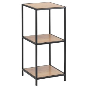 ACT NORDIC Seaford reol, m. 2 hylder - natur vild eg papir og sort metal