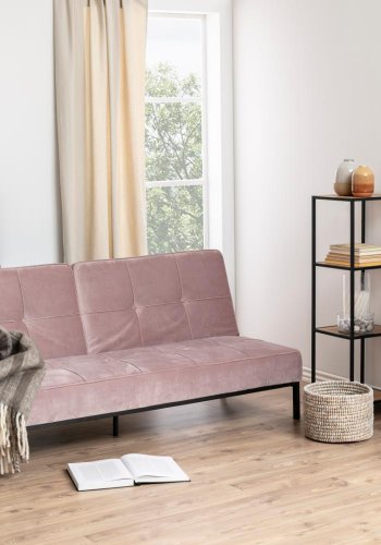 ACT NORDIC Seaford reol, m. 3 hylder - natur vild eg papir og sort metal