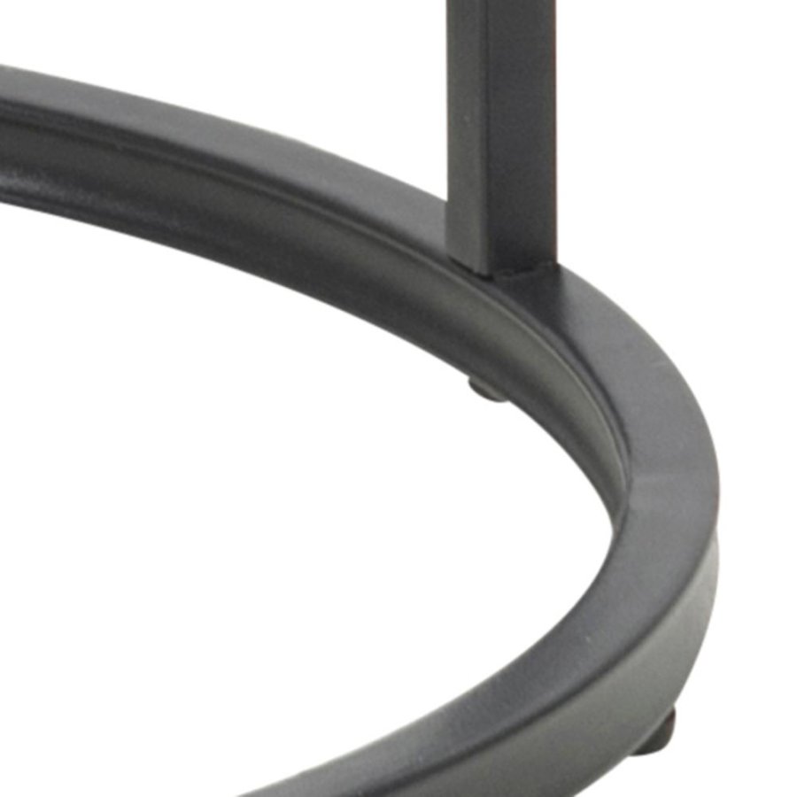 ACT NORDIC Seaford hjrnebord, rund - natur vild eg papir og sort metal (40)