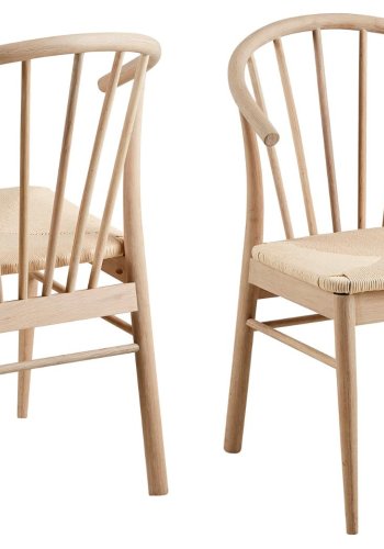 ACT NORDIC Cassandra spisebordsstol, m. armln - off white papirflet og hvidpigmenteret eg 