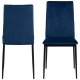 ACT NORDIC Demina spisebordsstol - mrkebl polyester og sort metal