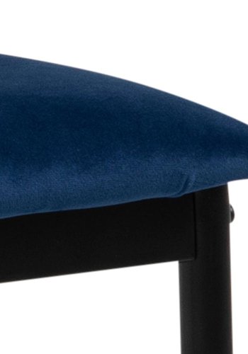 ACT NORDIC Demina spisebordsstol - mrkebl polyester og sort metal