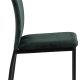 ACT NORDIC Demina spisebordsstol - mrkegrn polyester og sort metal