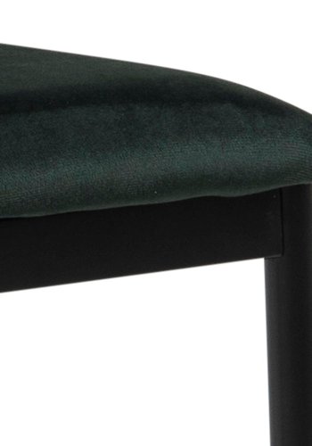 ACT NORDIC Demina spisebordsstol - mrkegrn polyester og sort metal