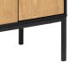 ACT NORDIC Seaford sknk, m. 3 lger og 2 skuffer - natur vild eg papir og sort MDF/metal