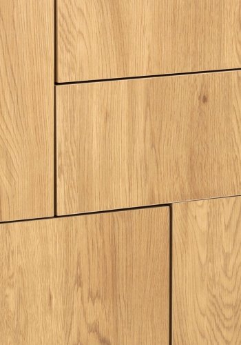 ACT NORDIC Seaford sknk, m. 3 lger og 2 skuffer - natur vild eg papir og sort MDF/metal