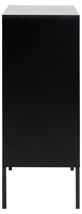 ACT NORDIC Seaford sknk, m. 3 lger og 2 skuffer - natur vild eg papir og sort MDF/metal