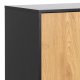 ACT NORDIC Seaford sknk, m. 3 lger og 2 skuffer - natur vild eg papir og sort MDF/metal