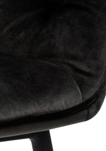 ACT NORDIC Brooke spisebordsstol, m. armln - grbrun polyester og sort metal