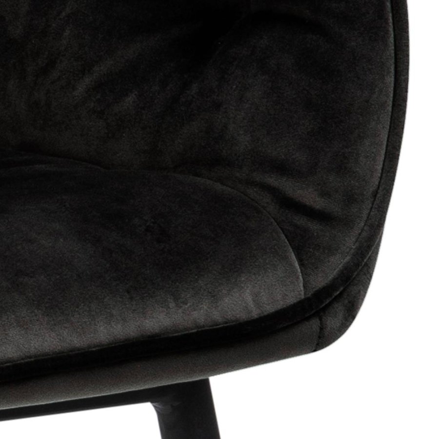 ACT NORDIC Brooke spisebordsstol, m. armln - grbrun polyester og sort metal