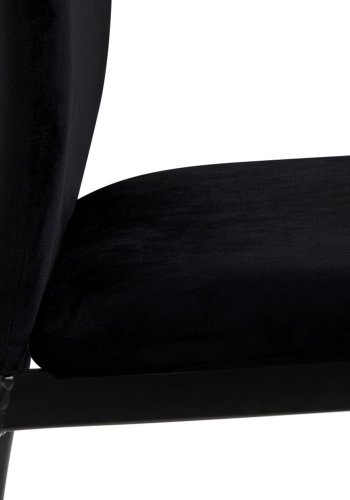 ACT NORDIC Demina spisebordsstol - sort polyester og sort metal