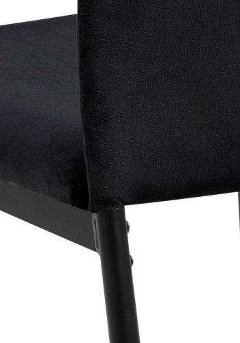ACT NORDIC Demina spisebordsstol - sort polyester og sort metal