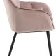 ACT NORDIC Brooke spisebordsstol, m. armln - dusty rose polyester og sort metal