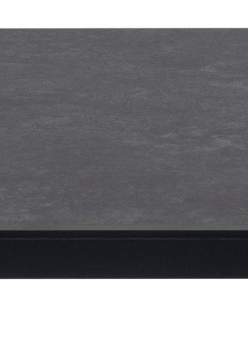 ACT NORDIC Brentford spisebord, rektangulr - sort Fairbanks keramik og sort metal (200x90)