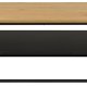 ACT NORDIC Gila sofabord, m. 1 hylde, rektangulr - natur vild eg/sort melamin, sort metal (120x60)