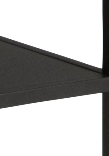 ACT NORDIC Gila sofabord, m. 1 hylde, rektangulr - natur vild eg/sort melamin, sort metal (120x60)