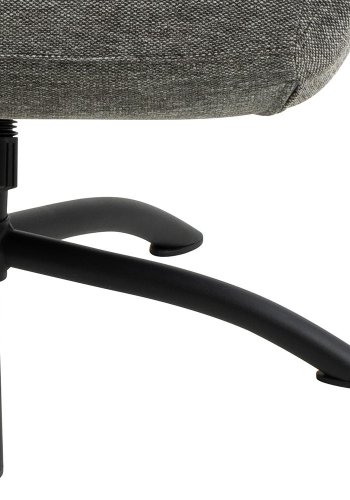 ACT NORDIC Talgarth recliner stol, m. fodskammel, manuel - antracitgr stof og sort metal