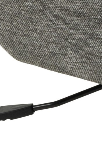 ACT NORDIC Talgarth recliner stol, m. fodskammel, manuel - antracitgr stof og sort metal