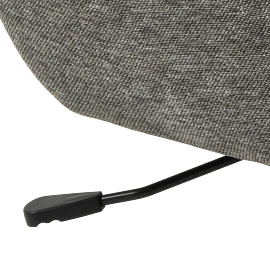 ACT NORDIC Talgarth recliner stol, m. fodskammel, manuel - antracitgr stof og sort metal