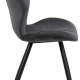 ACT NORDIC Petri spisebordsstol - antracitgr polyester og sort metal