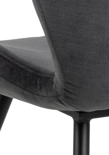 ACT NORDIC Petri spisebordsstol - antracitgr polyester og sort metal