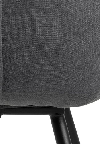 ACT NORDIC Petri spisebordsstol - antracitgr polyester og sort metal