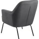 ACT NORDIC Melissa loungestol, m. armln - mrkegr polyester og sort metal