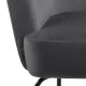 ACT NORDIC Melissa loungestol, m. armln - mrkegr polyester og sort metal