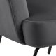 ACT NORDIC Melissa loungestol, m. armln - mrkegr polyester og sort metal