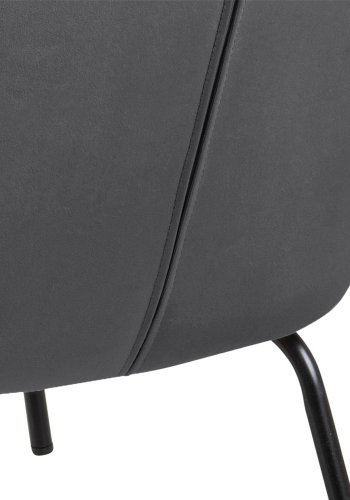 ACT NORDIC Melissa loungestol, m. armln - mrkegr polyester og sort metal