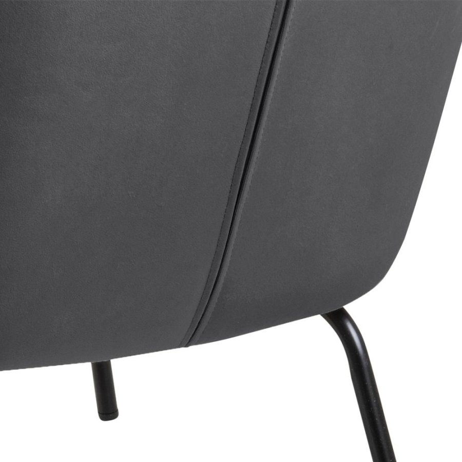 ACT NORDIC Melissa loungestol, m. armln - mrkegr polyester og sort metal