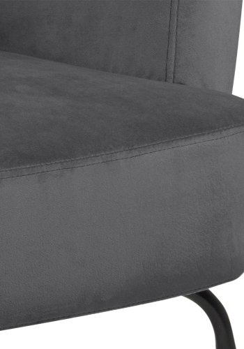 ACT NORDIC Melissa loungestol, m. armln - mrkegr polyester og sort metal