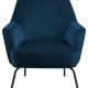 ACT NORDIC Melissa loungestol, m. armln - marinebl polyester og sort metal