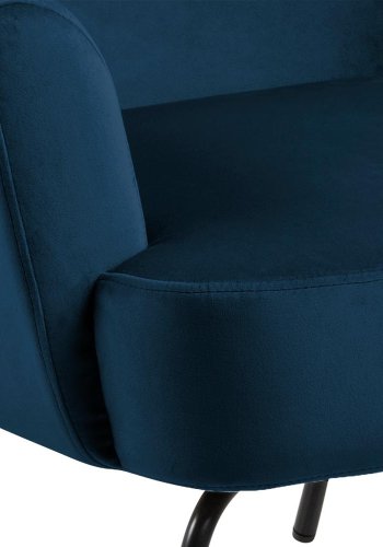 ACT NORDIC Melissa loungestol, m. armln - marinebl polyester og sort metal