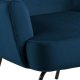 ACT NORDIC Melissa loungestol, m. armln - marinebl polyester og sort metal